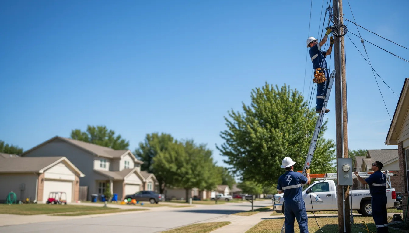 Residential electrician providing installation services in Dawn, TX
